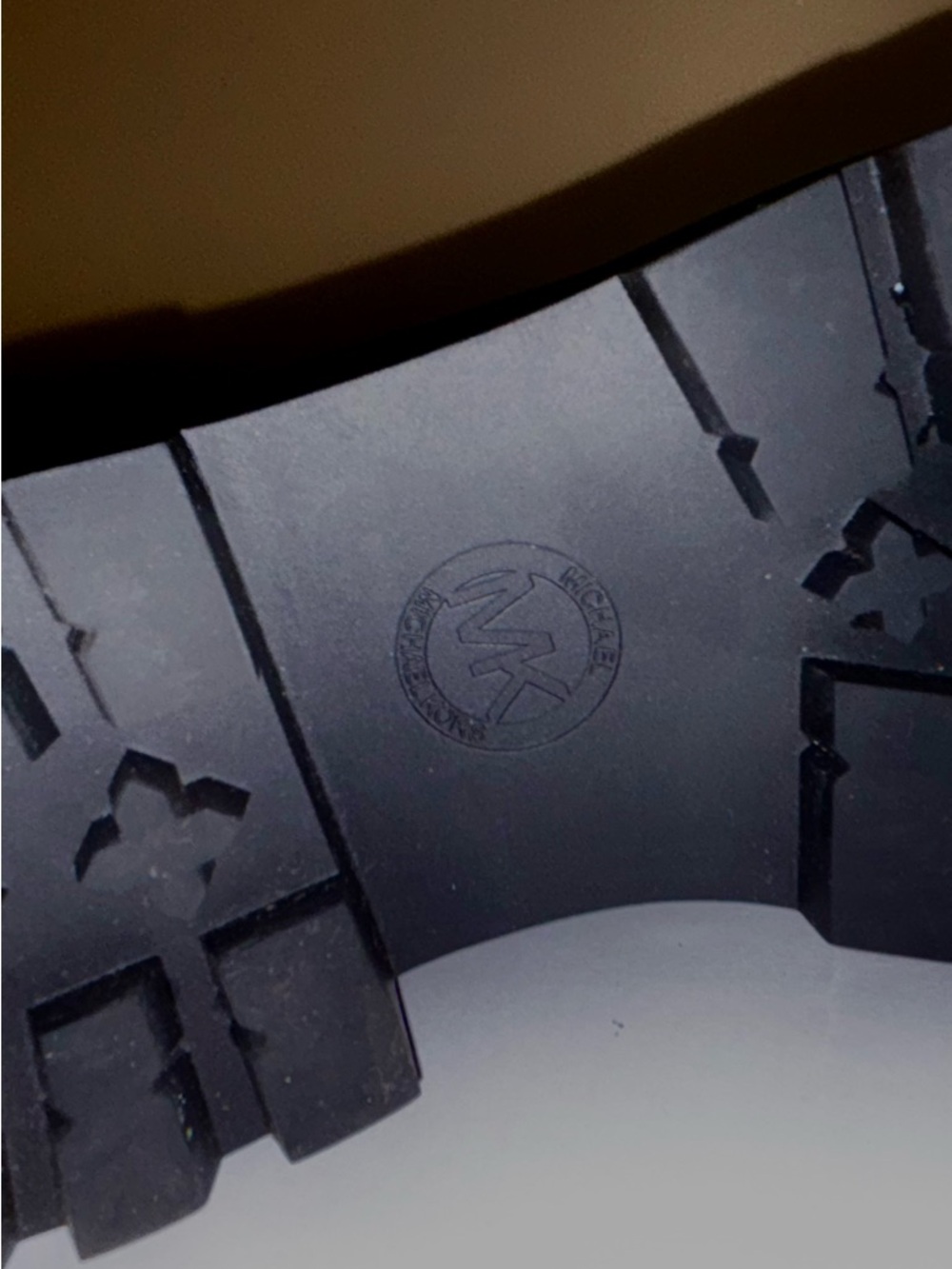 Michael Kors Black Lace-Up Combat Boots with Gold Hardware - Picture 6 of 7